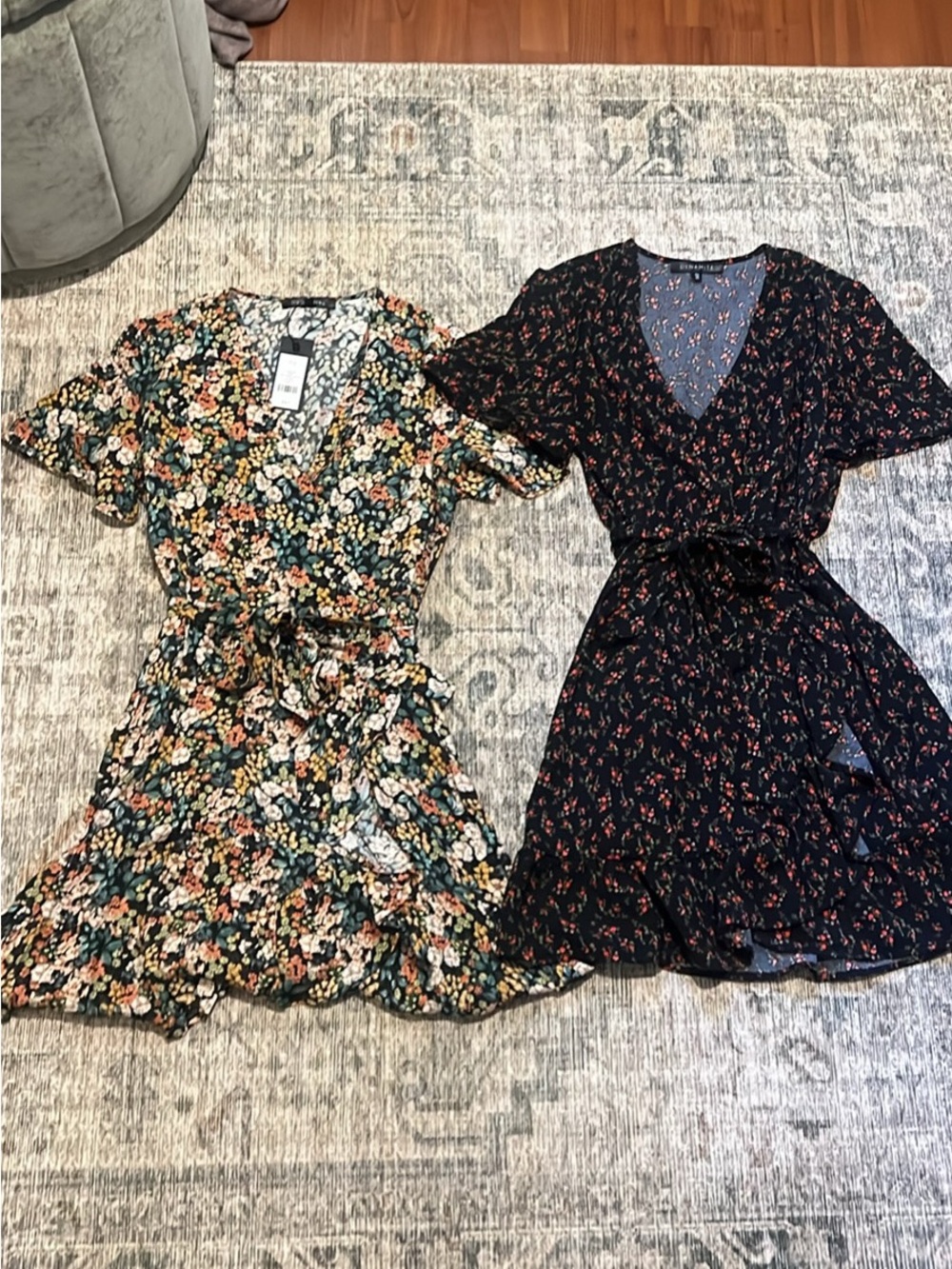Dynamite Floral Wrap Dress
